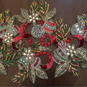 Kim Seybert Holiday Splendor Beaded Table Runner